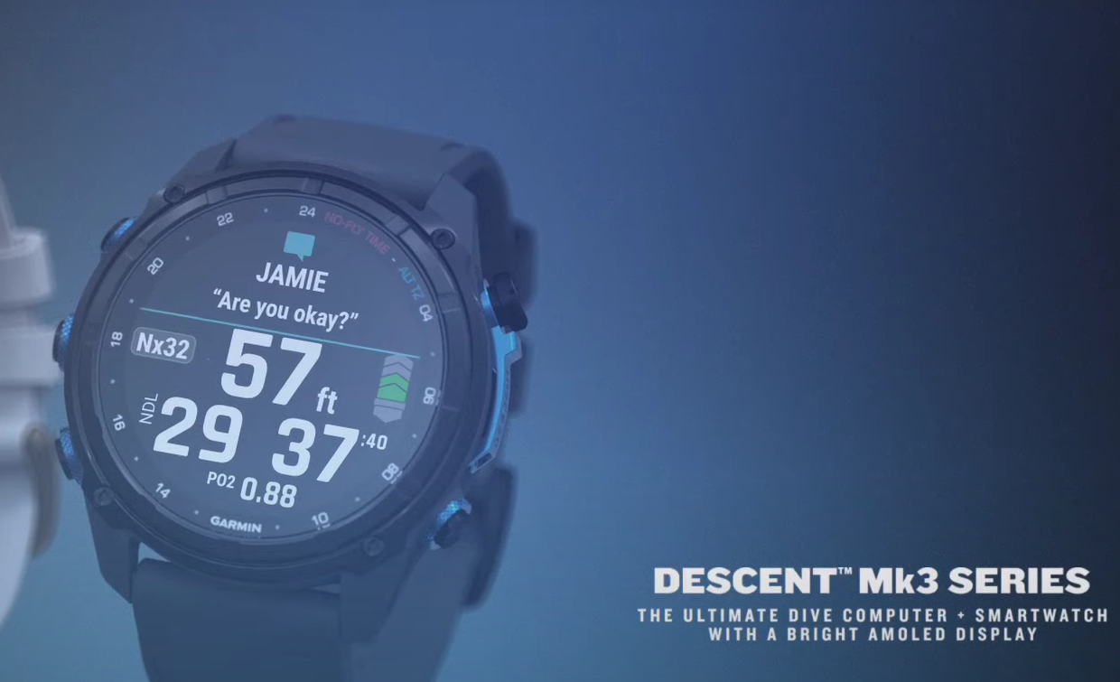 The New Garmin DESCENT Mk3 Ultimate Dive Computer and Smartwatch