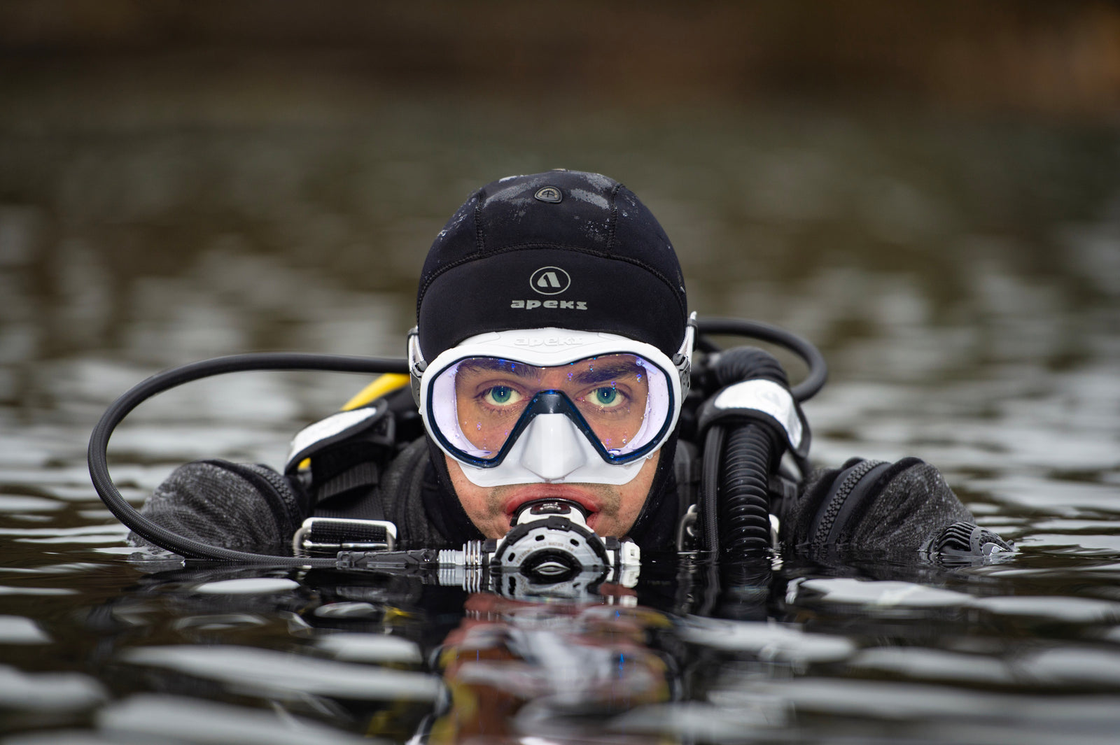 masks with treated lenses