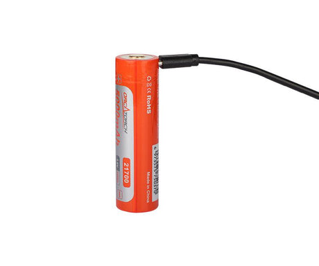 OrcaTorch 21700 USB-C Rechargeable Battery - 5000mAh