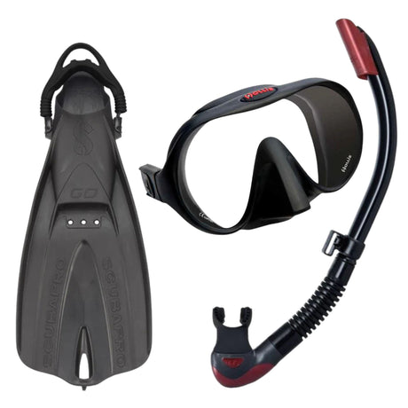 Ultimate Snorkelling Package: Hollis Mask, Tusa Snorkel & Scubapro Travel Fins