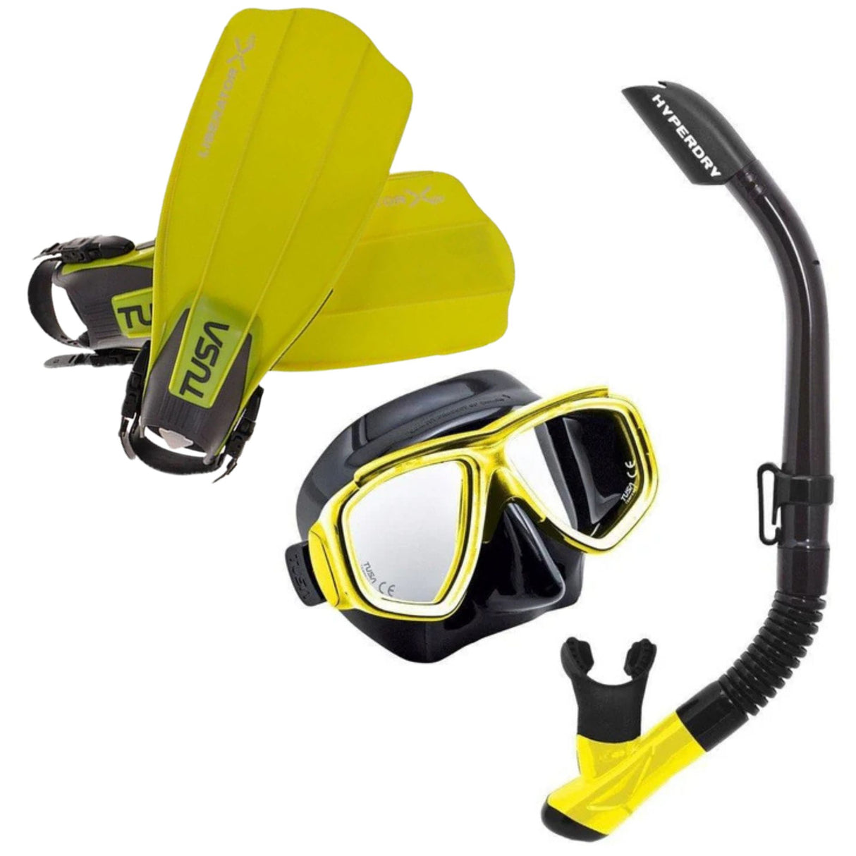 Tusa Splendive and Liberator X-Ten Fins Snorkelling Package