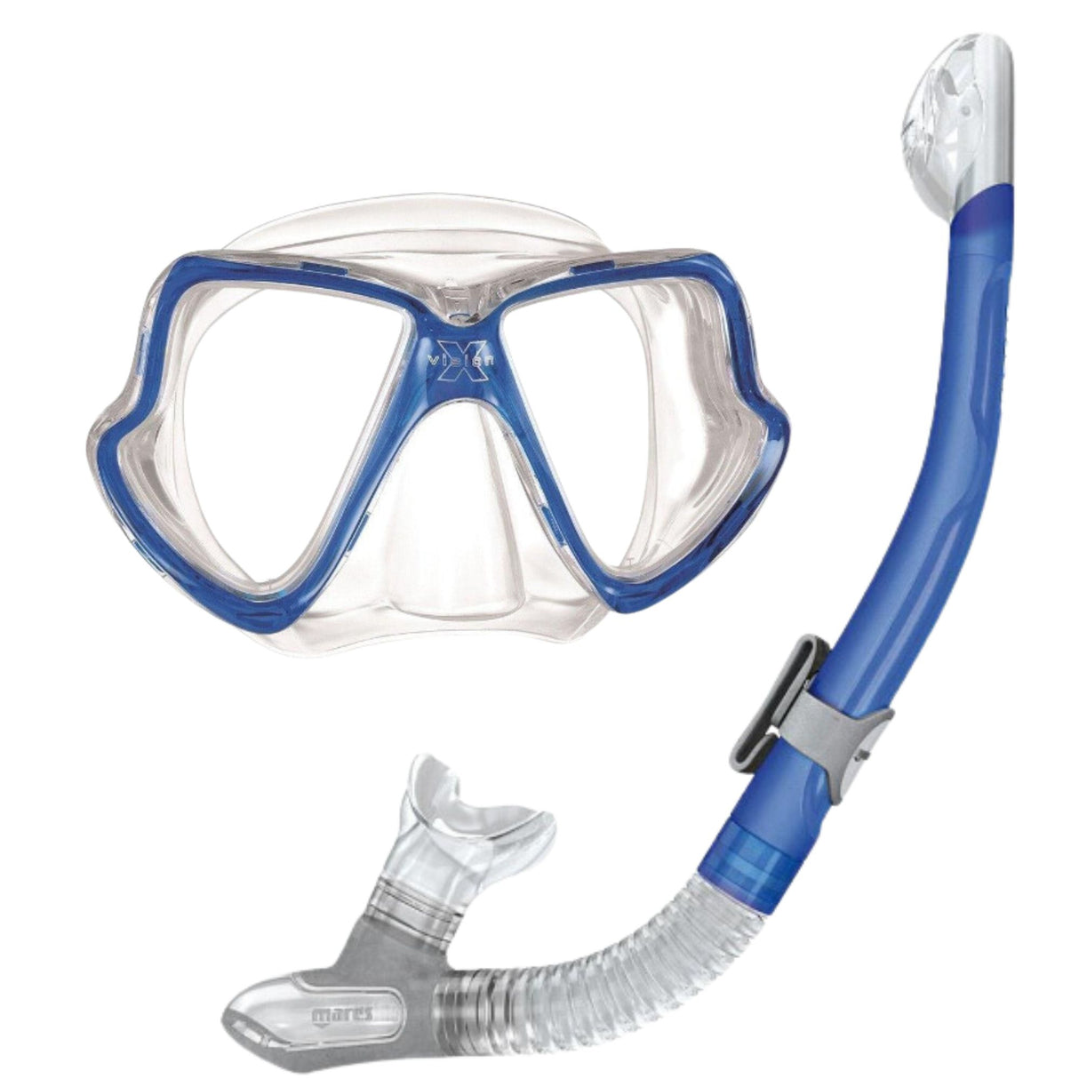 Mares X-Vision 2.0 Mid Mask And Ergo Dry Snorkel Bundle