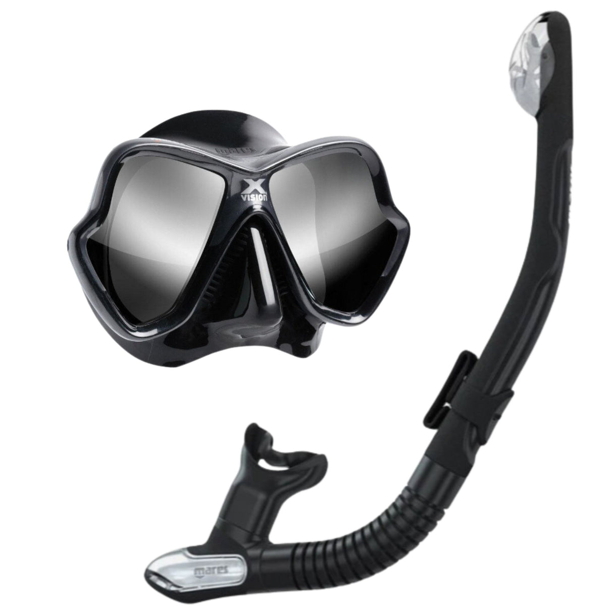 Mares X-Vision Ultra Liquidskin Mirrored Mask And Ergo Dry Snorkel