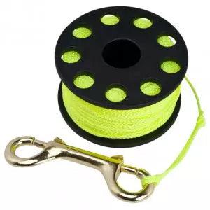 Octpeak Dive Reel,Diving Reels Spool Finger Reel Anchor Rope Spool Multi  Purpose with Yellow Wire for Cave Exile Diving,Anchor Rope Reel 