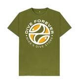 Dive Forever T-Shirt Orange With White Outline