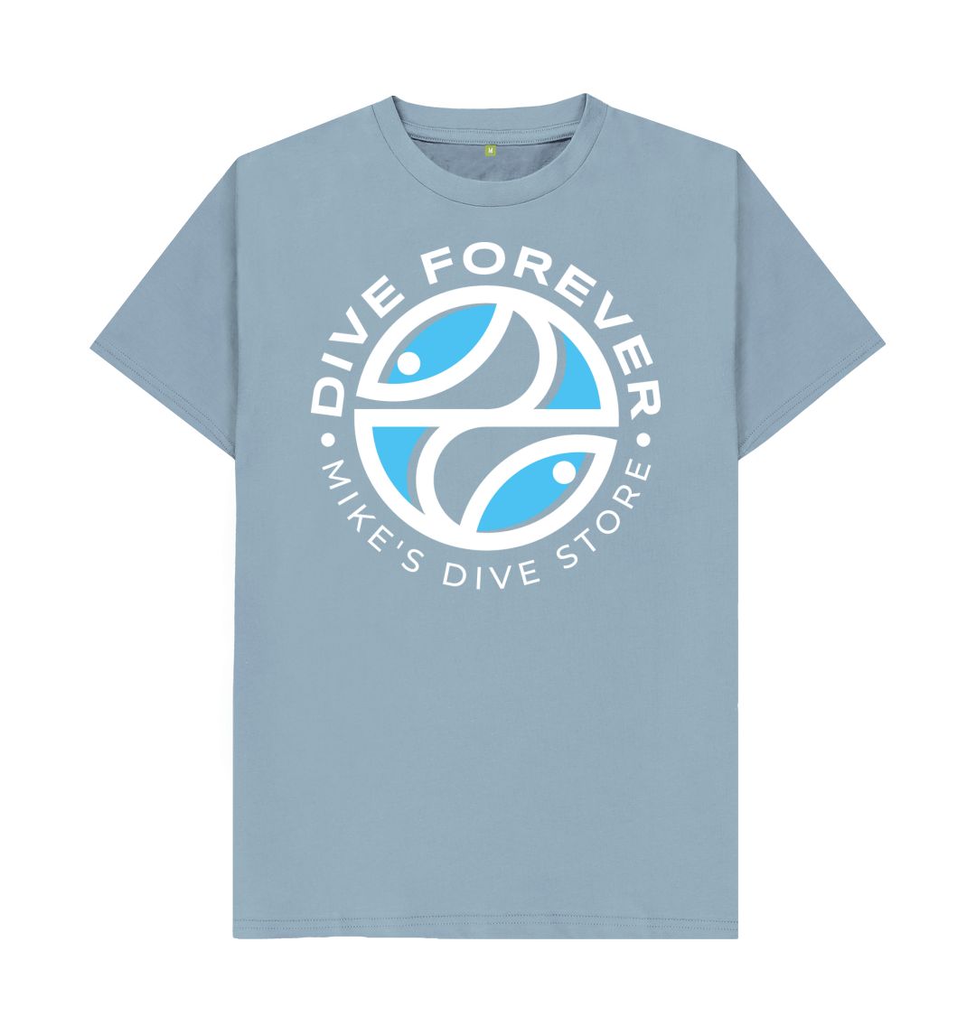 Dive Forever T-Shirt Blue With White Outline